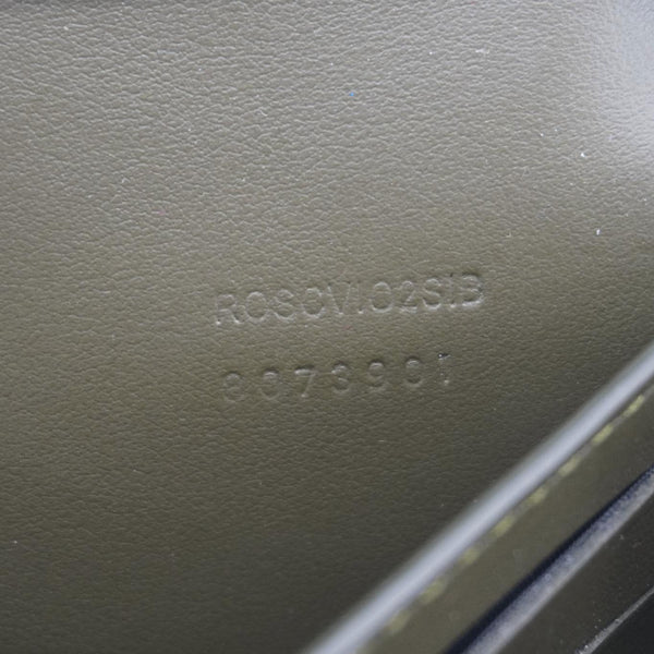 BURBERRY Check Canvas Chain Crossbody Bag Olive Green