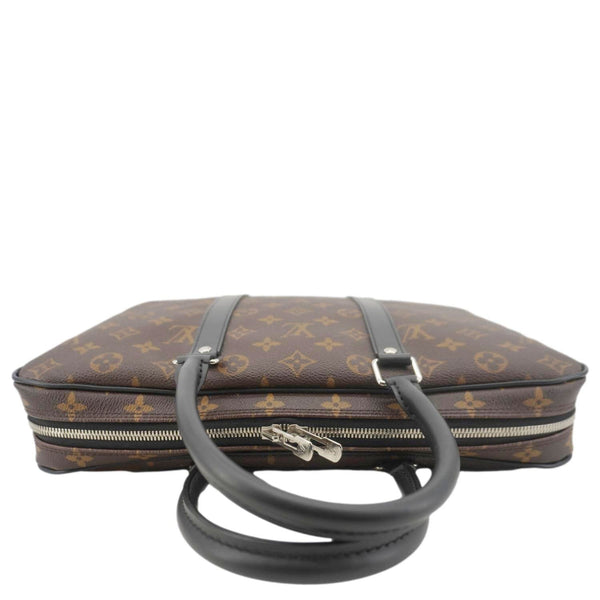 LOUIS VUITTON Porte Documents Voyage PM Monogram Canvas Briefcase Bag Brown