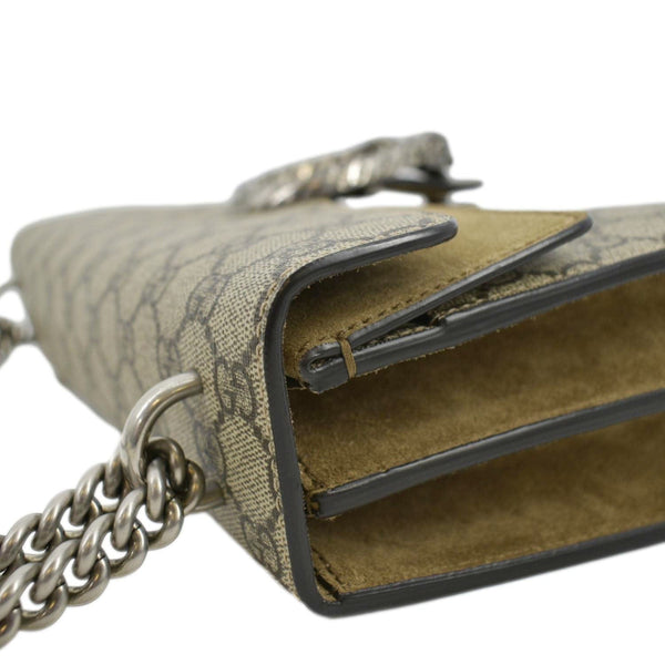 GUCCI Dionysus Small GG Supreme Canvas Shoulder Bag Beige 400249