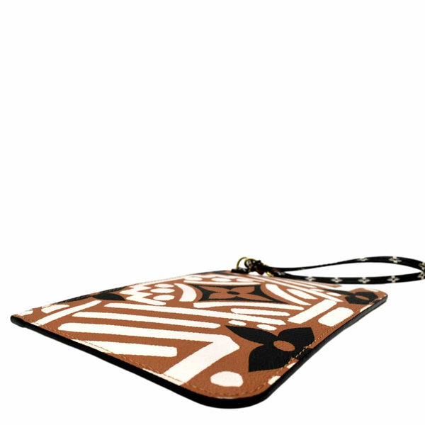 LV Neverfull Crafty Monogram Giant Wristlet Pouch Brown