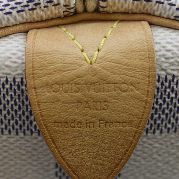 LOUIS VUITTON Speedy 25 Damier Azur Shoulder Bag White