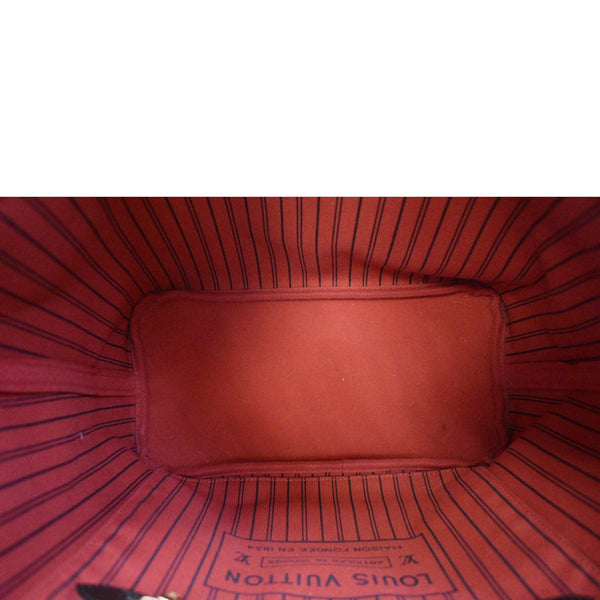 LOUIS VUITTON Neverfull MM Damier Ebene Tote Bag Brown