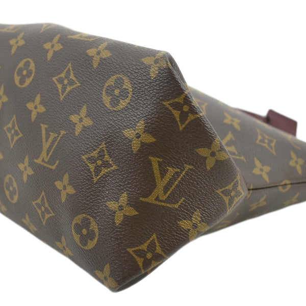LOUIS VUITTON Flower Zipped Monogram Canvas Tote Bag Brown