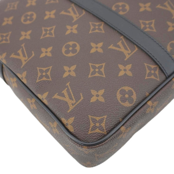 LOUIS VUITTON Porte Documents Voyage PM Monogram Canvas Briefcase Bag Brown