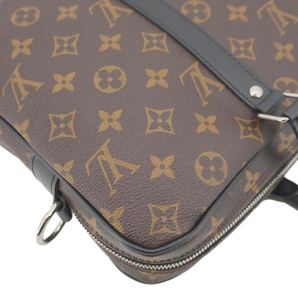 LOUIS VUITTON Porte Documents Voyage PM Monogram Canvas Briefcase Bag Brown