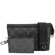 LOUIS VUITTON Gaston Wearable Monogram Eclipse Reverse Crossbody Bag Gray