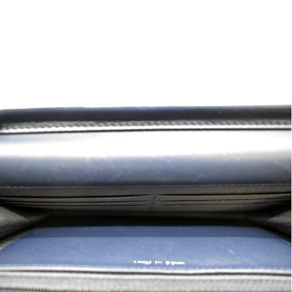 CHANEL WOC Quilted Leather Crossbody Tricolor Wallet Blue