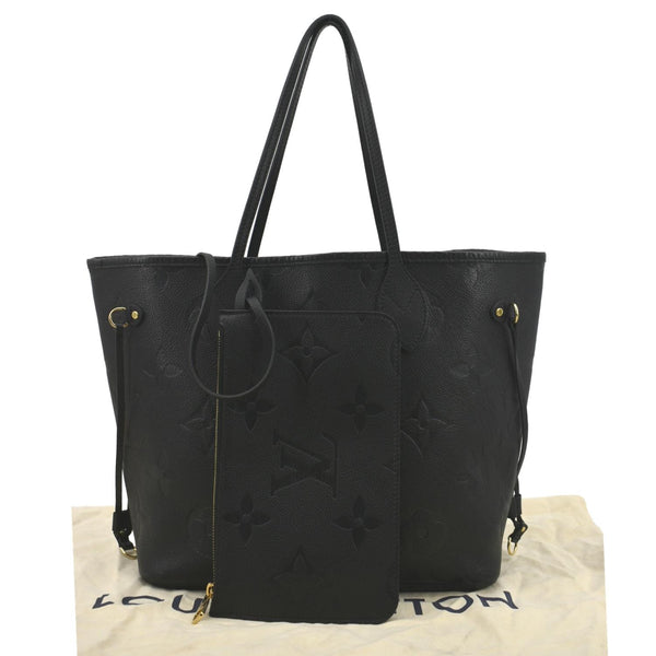 LOUIS VUITTON Neverfull MM Monogram Empreinte Tote Bag Black