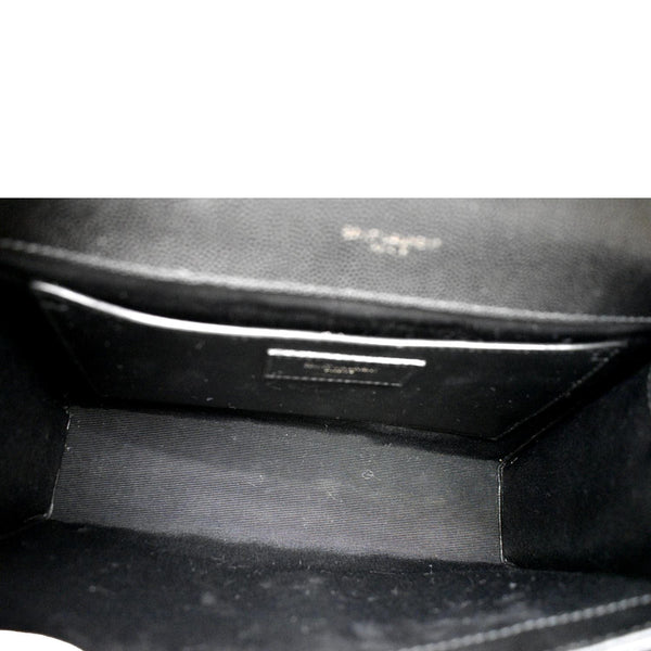 YVES SAINT LAURENT Small Envelope Matelassé Leather Shoulder Bag Black