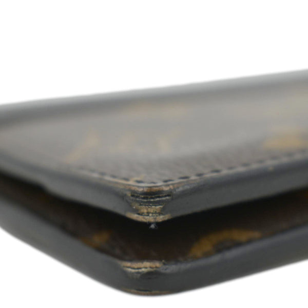 LOUIS VUITTON Pocket Organizer Monogram Canvas Wallet Black/Brown
