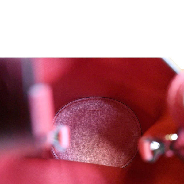 Burberry Bucket Haymarket Check Canvas Crossbody Bag Beige Color - Inside