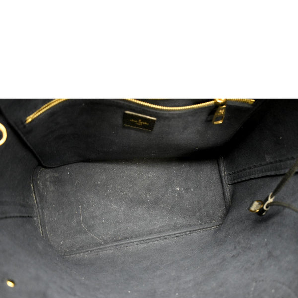 LOUIS VUITTON Neverfull MM Monogram Empreinte Leather Tote Bag Black
