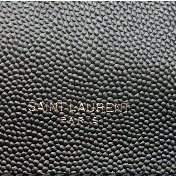 YVES SAINT LAURENT Small Envelope Matelassé Leather Shoulder Bag Black