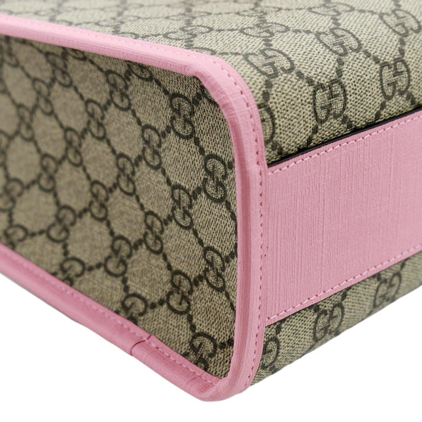 GUCCI Children's 3D Strawberry GG Supreme Canvas Tote Bag Beige 630589