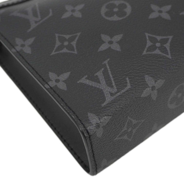 LOUIS VUITTON Gaston Wearable Monogram Eclipse Reverse Crossbody Bag Gray