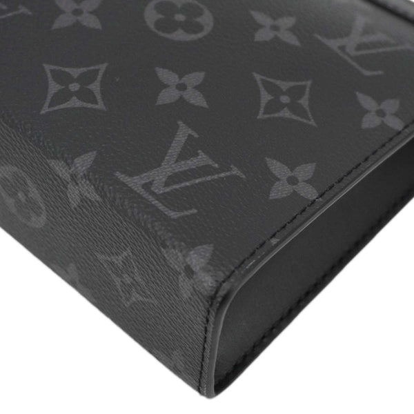 LOUIS VUITTON Gaston Wearable Monogram Eclipse Reverse Crossbody Bag Gray