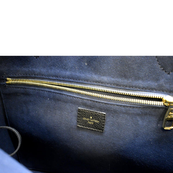 LOUIS VUITTON Neverfull MM Monogram Empreinte Leather Tote Bag Black