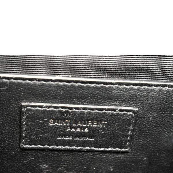 YVES SAINT LAURENT Small Envelope Matelassé Leather Shoulder Bag Black