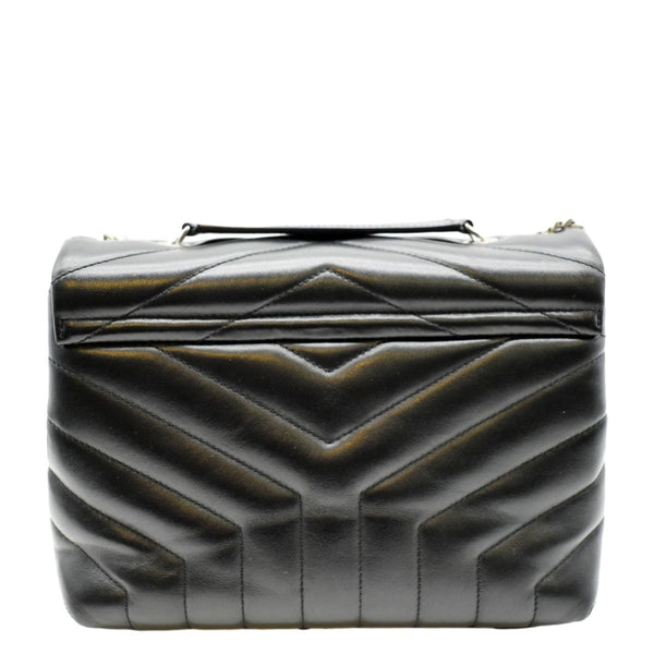YVES SAINT LAURENT Loulou Small Matelasse Leather Chain Shoulder Bag Black