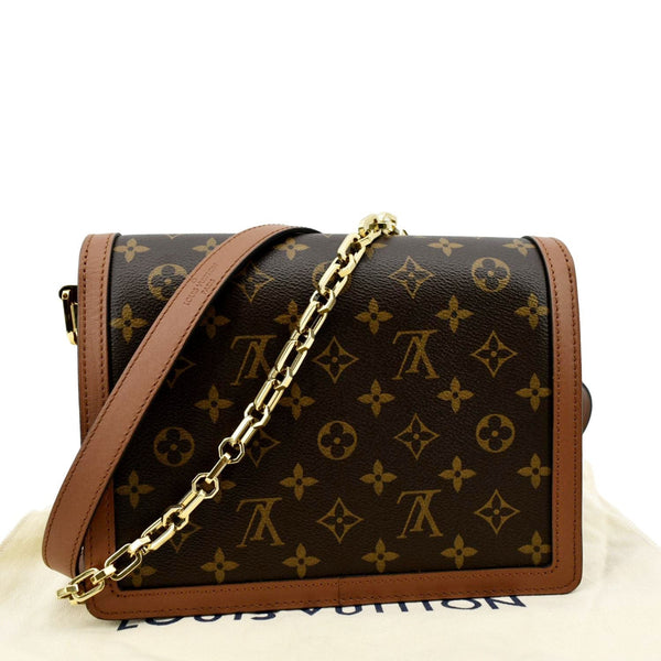 LOUIS VUITTON Dauphine MM Monogram Reverse Canvas Shoulder Bag Brown