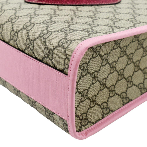 GUCCI Children's 3D Strawberry GG Supreme Canvas Tote Bag Beige 630589