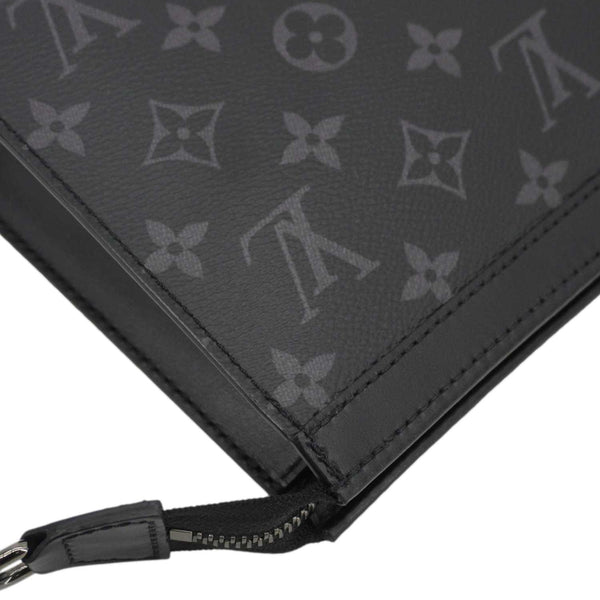 LOUIS VUITTON Gaston Wearable Monogram Eclipse Reverse Crossbody Bag Gray