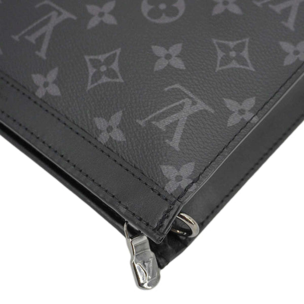 LOUIS VUITTON Gaston Wearable Monogram Eclipse Reverse Crossbody Bag Gray