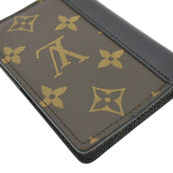LOUIS VUITTON Pocket Organizer Monogram Canvas Wallet Black/Brown
