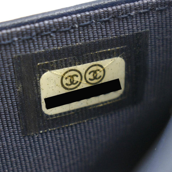 CHANEL WOC Quilted Leather Crossbody Tricolor Wallet Blue