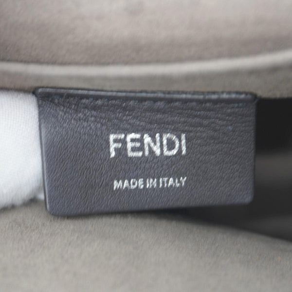 FENDI Kan I F Logo Small Leather Crossbody Bag Blue