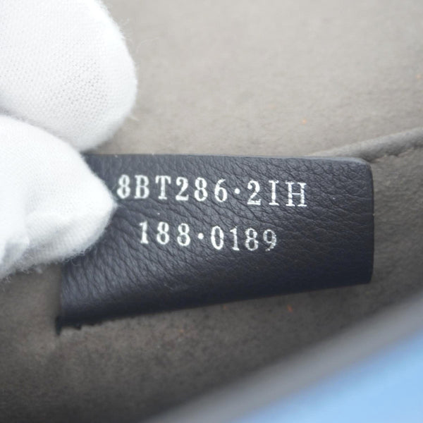 FENDI Kan I F Logo Small Leather Crossbody Bag Blue