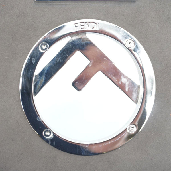 FENDI Kan I F Logo Small Leather Crossbody Bag Blue