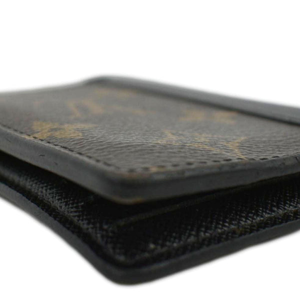 LOUIS VUITTON Pocket Organizer Monogram Canvas Wallet Black/Brown