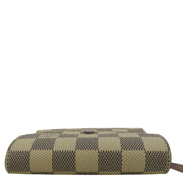 LOUIS VUITTON Victorine Damier Azur Wallet White
