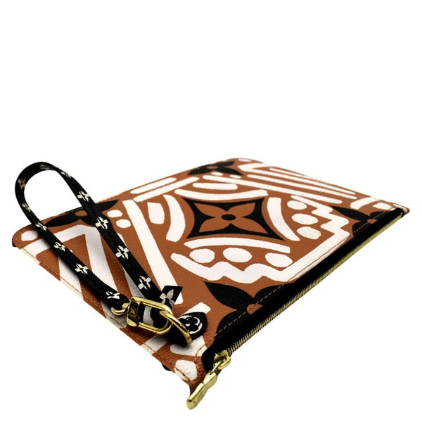 LV Neverfull Crafty Monogram Giant Wristlet Pouch Brown