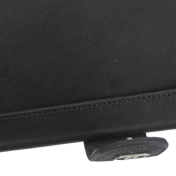 CHANEL Nubuck Quilted Leather Ipad Case Black