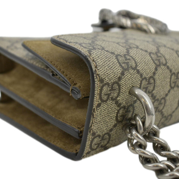 GUCCI Dionysus Small GG Supreme Canvas Shoulder Bag Beige 400249