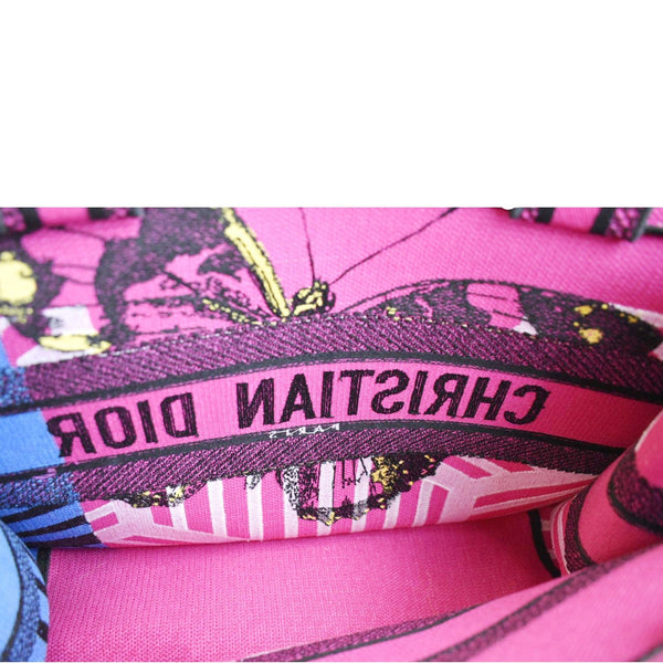 Christian Dior Butterfly Book Canvas Tote bag in Pink color