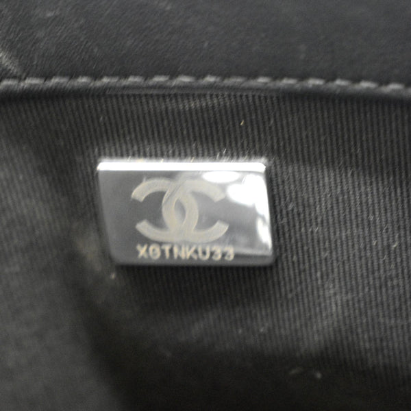 CHANEL Boy Small Quilted Lambskin Leather Shoulder Bag Black