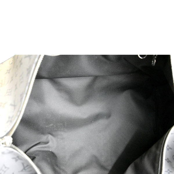 LOUIS VUITTON Keepall 50 Bandouliere Monogram Eclipse Travel Bag Black