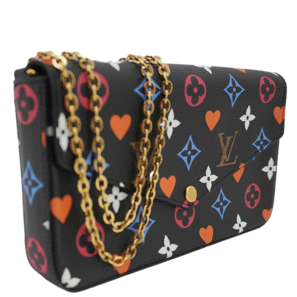 LOUIS VUITTON Pochette Felicie Game On Canvas Crossbody Bag Multicolor