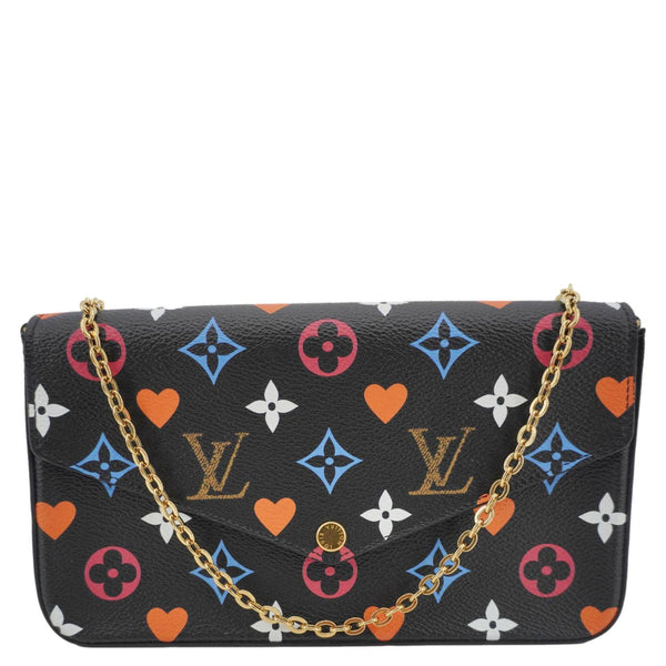 LOUIS VUITTON Pochette Felicie Game On Canvas Crossbody Bag Multicolor