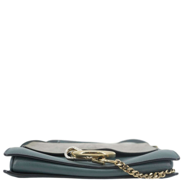 CHLOE Faye Small Suede Shoulder Bag Gray