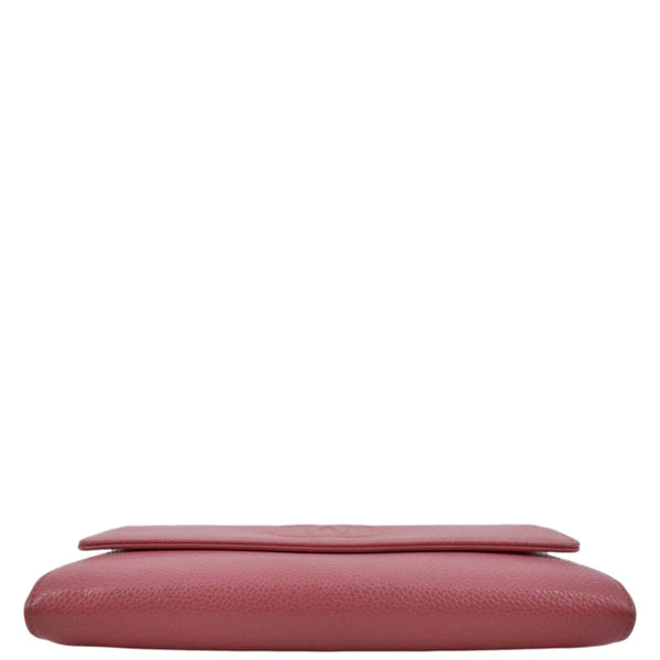 CHANEL Timeless CC Flap Caviar Leather Wallet Pink