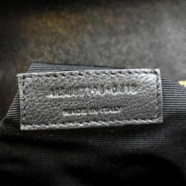 YVES SAINT LAURENT Large Envelope Calfskin Leather Chain Shoulder Bag Black