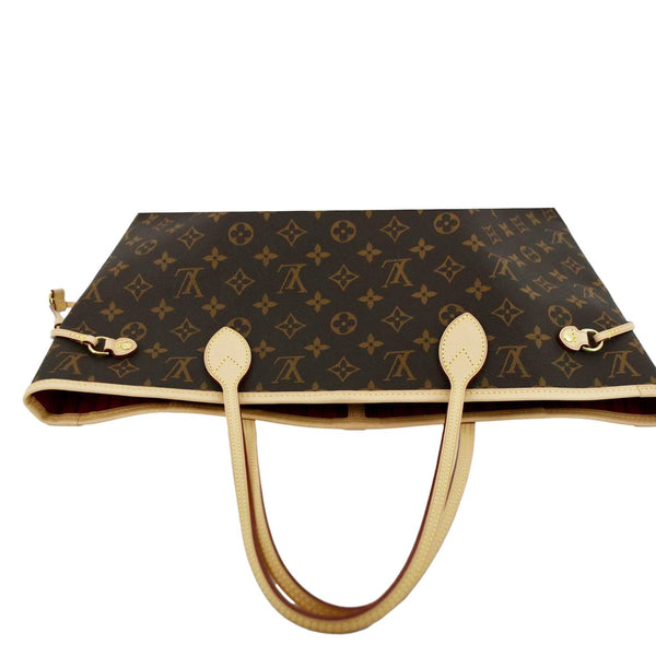 LOUIS VUITTON Neverfull MM Monogram Canvas Tote Bag Brown