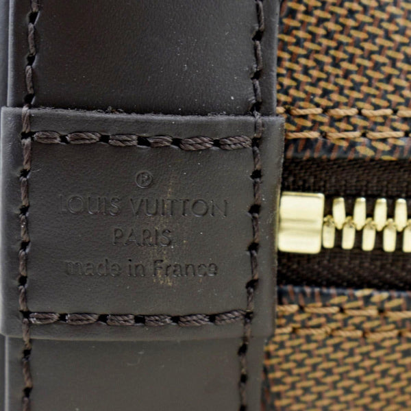 LOUIS VUITTON Alma BB Damier Ebene Satchel Crossbody Bag Brown