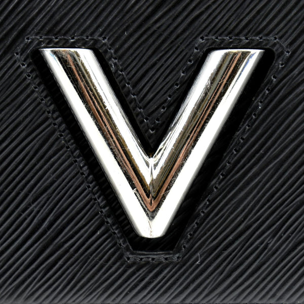 LOUIS VUITTON LV Twist MM Epi Leather Shoulder Bag Black