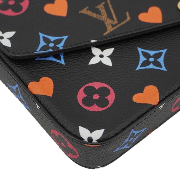 LOUIS VUITTON Pochette Felicie Game On Canvas Crossbody Bag Multicolor