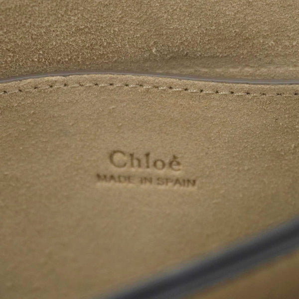 CHLOE Faye Small Suede Shoulder Bag Gray